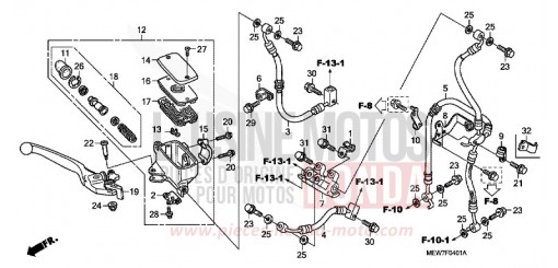 FR. BRAKE MASTER CYLINDER (ABS) NT700VAA de 2010
